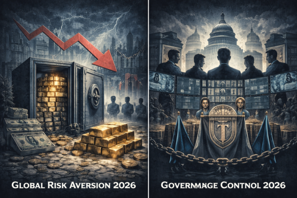 global risk aversion 2026 showing investors moving toward safe assets