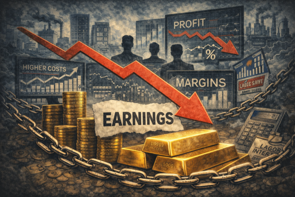 corporate earnings pressure 2026 showing shrinking profit margins in global companies