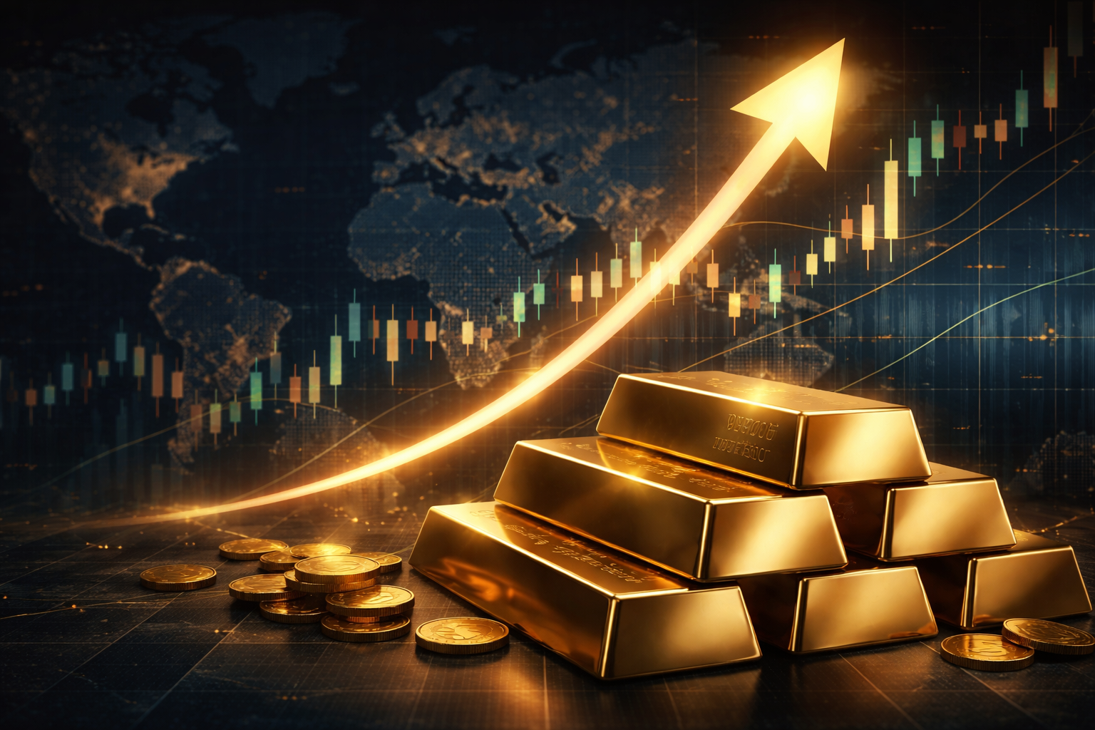 gold price surge today with rising precious metals market chart