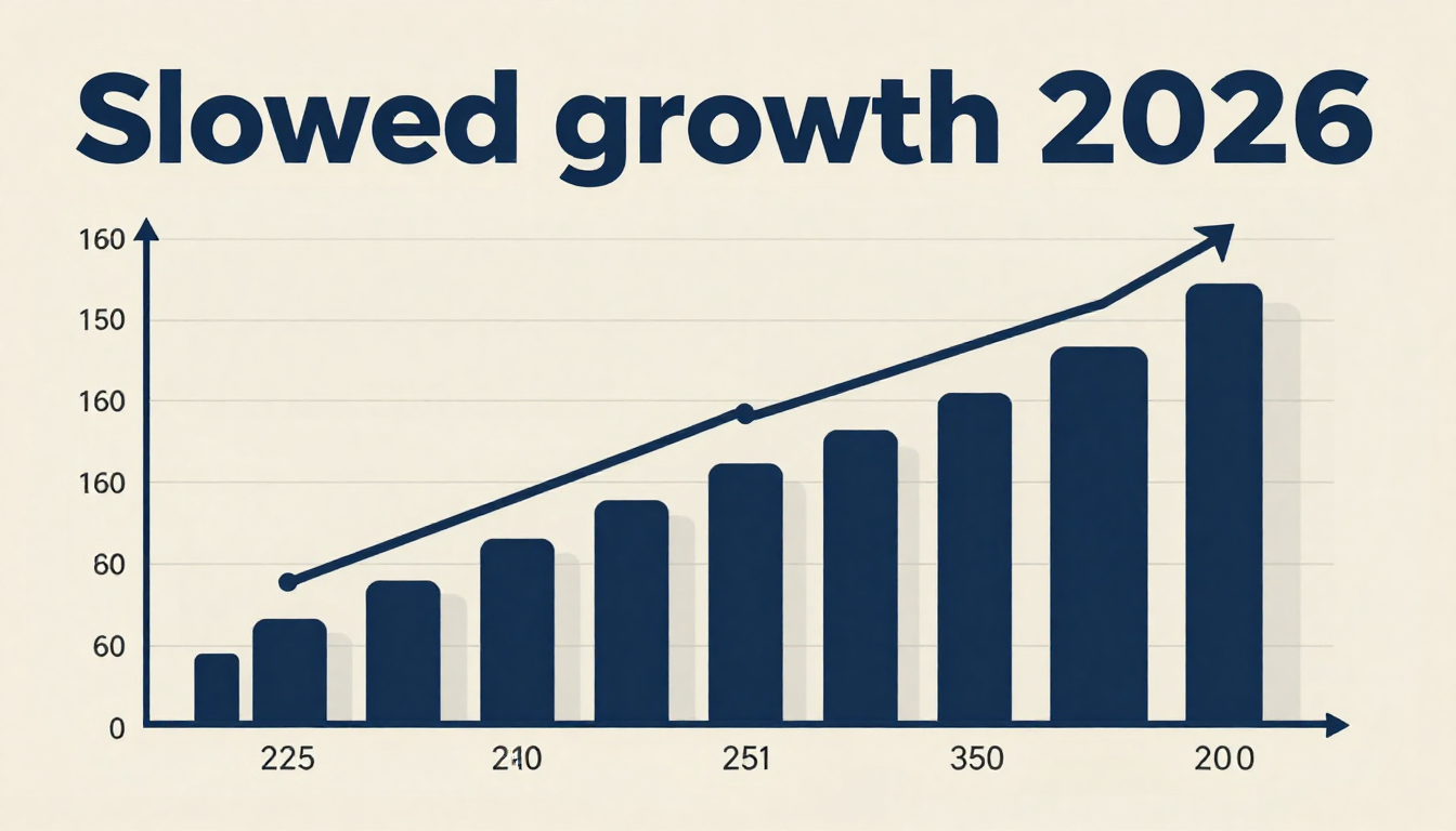 economic slowdown without recession in 2026 showing cautious growth
