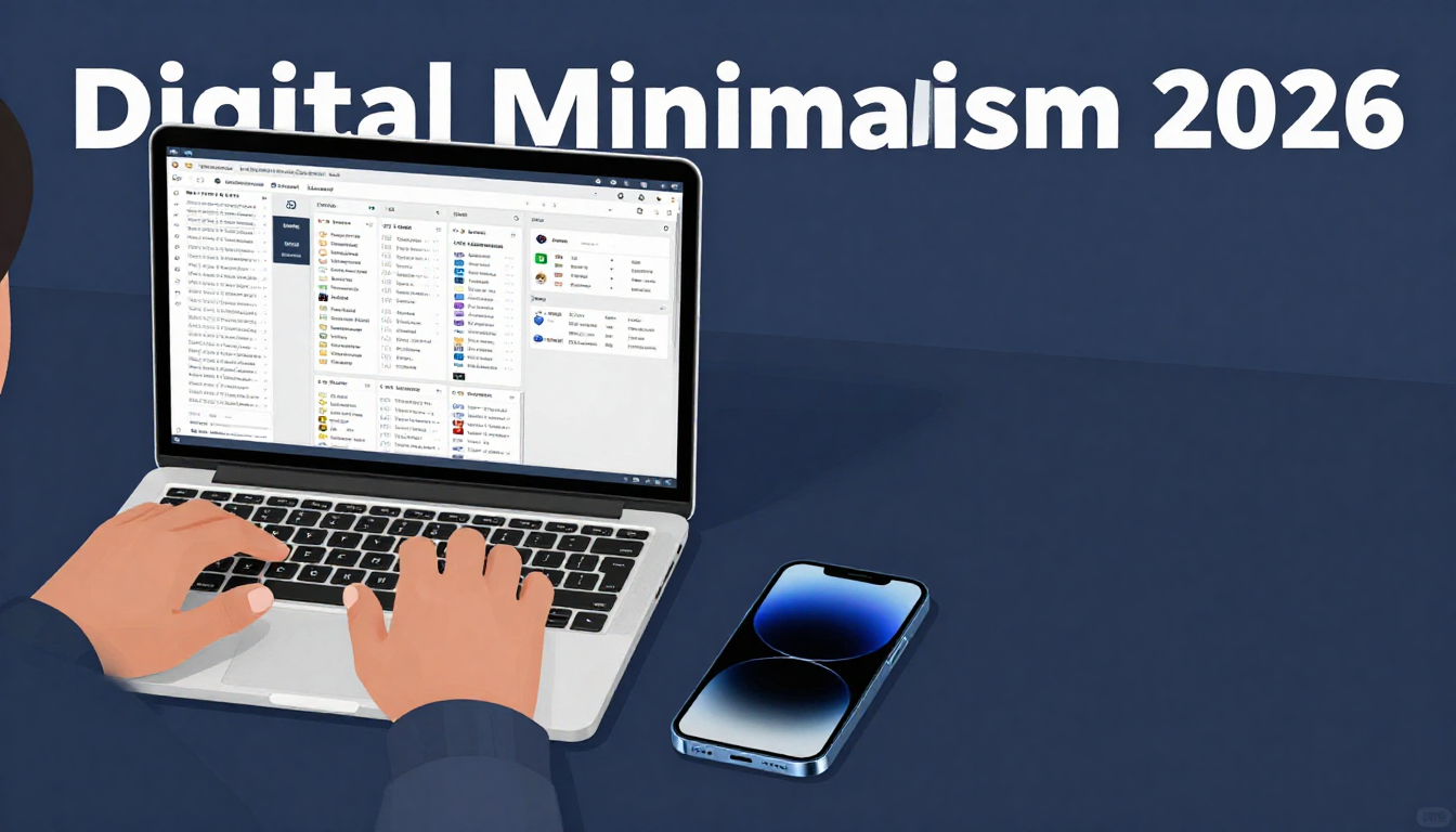 digital minimalism trend in 2026 reducing screen time and distractions