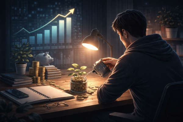 silent wealth building financial growth illustration