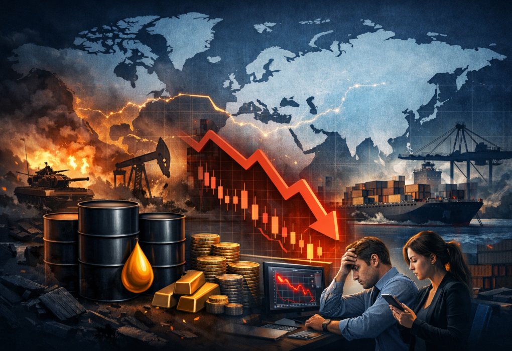 impact of war on economy showing oil prices and global market volatility