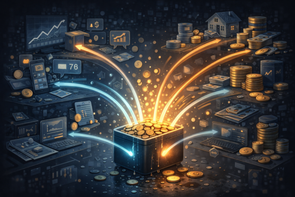 income stacking strategy multiple income streams illustration