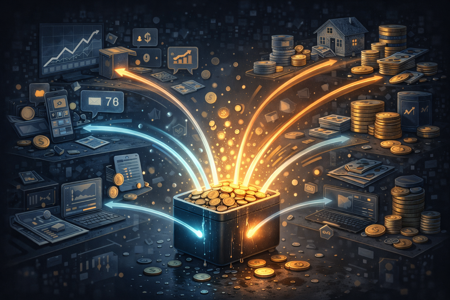 income stacking strategy multiple income streams illustration