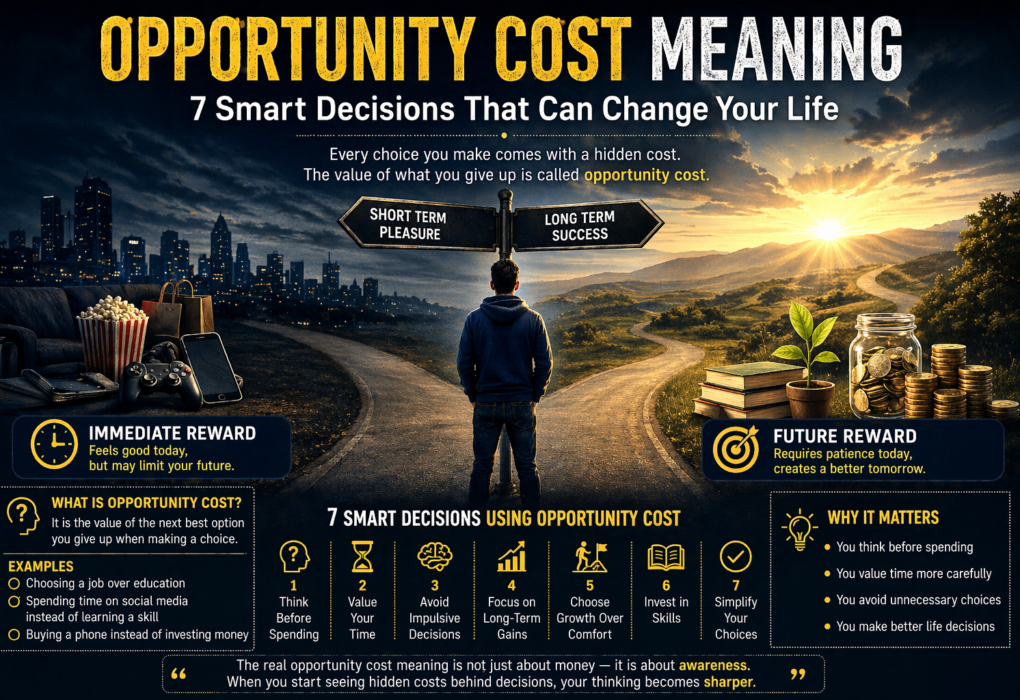 opportunity cost meaning decision making and life choices illustration