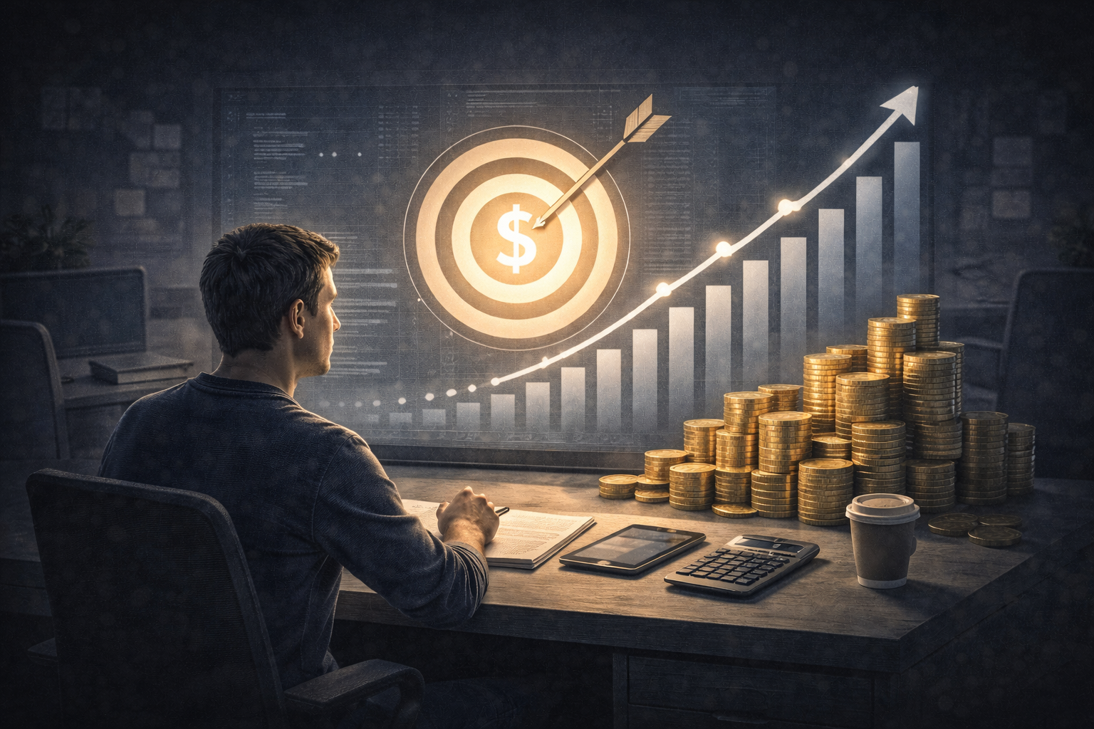 money habits of rich people wealth building illustration