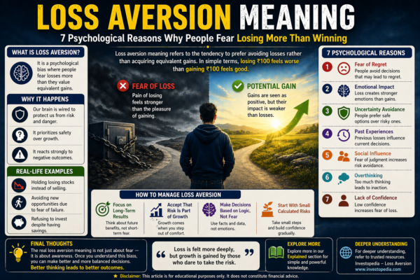 loss aversion meaning psychology and decision making illustration