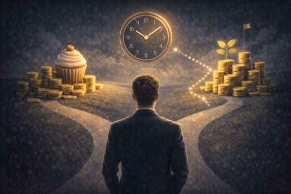 delayed gratification meaning discipline and long term success illustration