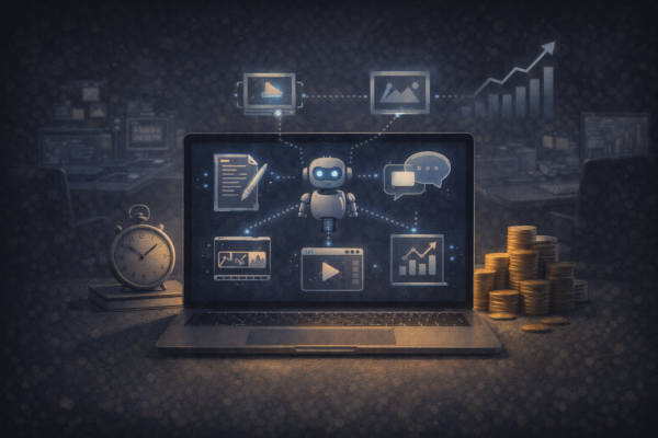 ai productivity tools 2026 automation and workflow illustration