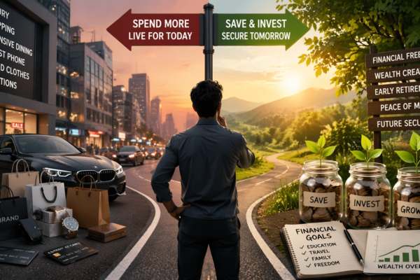 lifestyle inflation meaning increasing expenses vs savings illustration