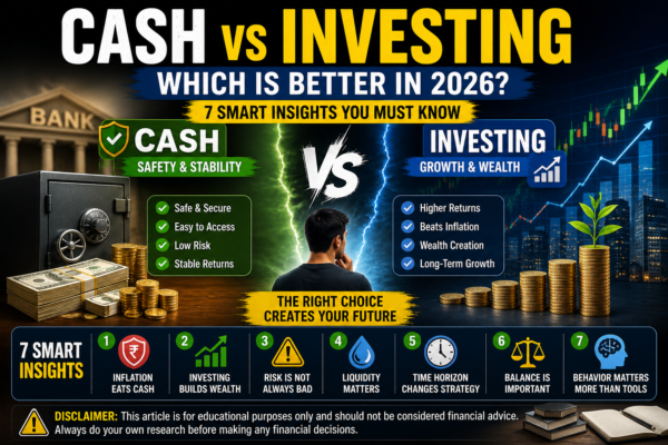 cash vs investing which is better money growth vs safety illustration